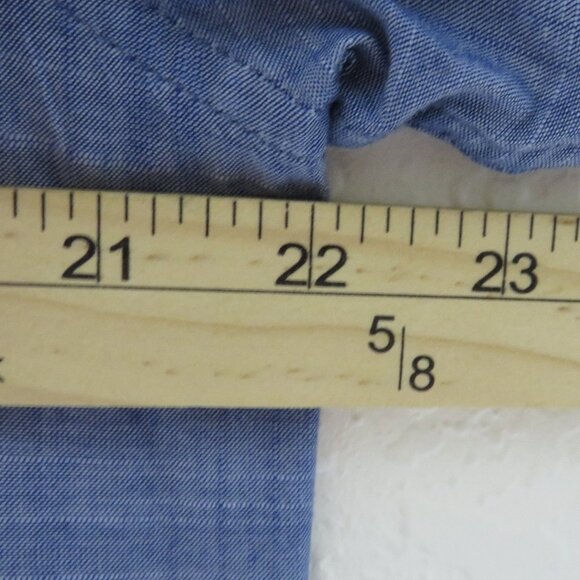 Ben Sherman* Men's Short Sleeve Button Down Curved Hem Chest Pocket Shirt~ Large - Picture 8 of 11